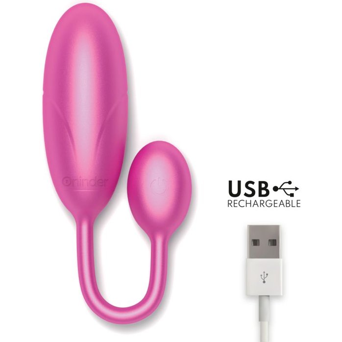 Розовое тихое виброяйцо с управлением через приложение. Фотография 2.