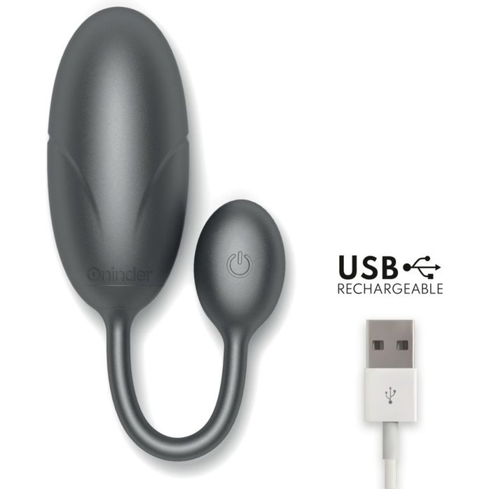 Черное большое виброяйцо с управлением через приложение. Фотография 3.