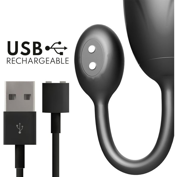 Черное большое виброяйцо с управлением через приложение. Фотография 4.