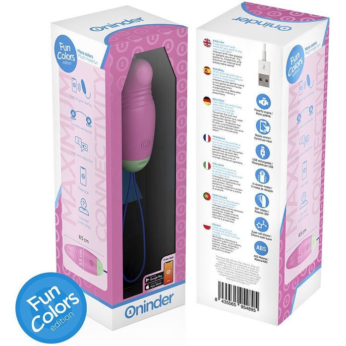 Розовое виброяйцо с петелькой и управлением через приложение. Фотография 2.