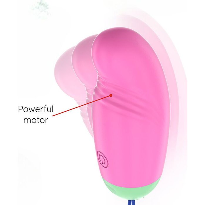 Розовое виброяйцо с петелькой и управлением через приложение. Фотография 4.