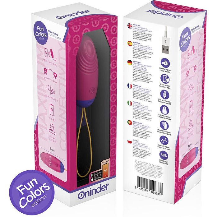 Розовое виброяйцо с функцией постукивания и управлением через приложение. Фотография 2.