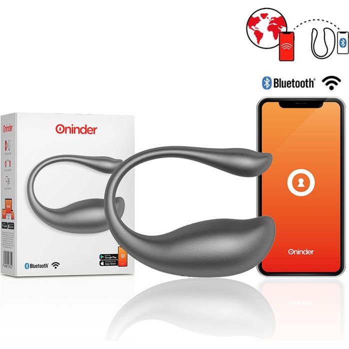 Черное виброяичко с управлением через приложение. Фотография 4.