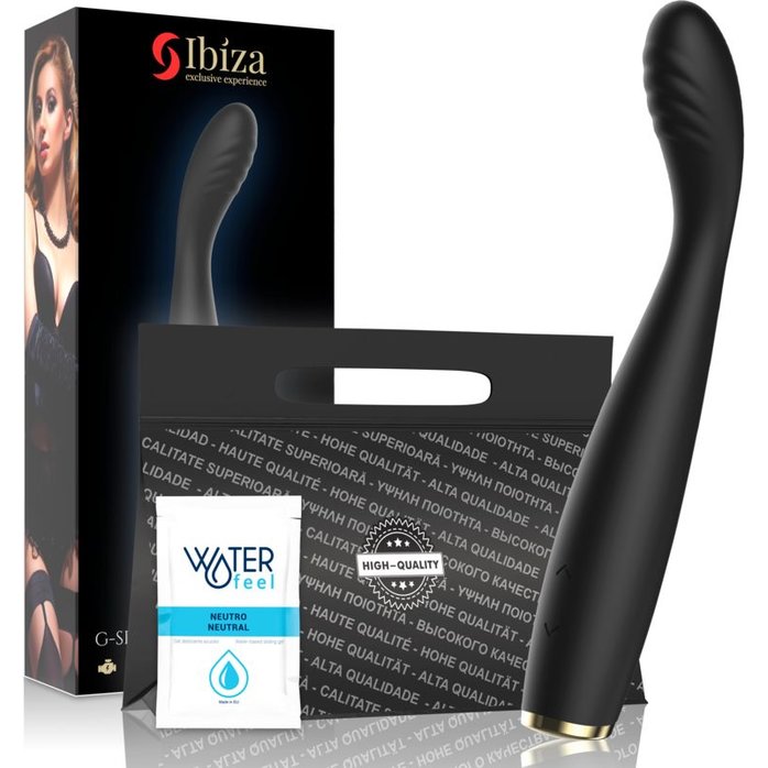 Черный гибкий вибратор для точки G - 19,1 см. Фотография 6.