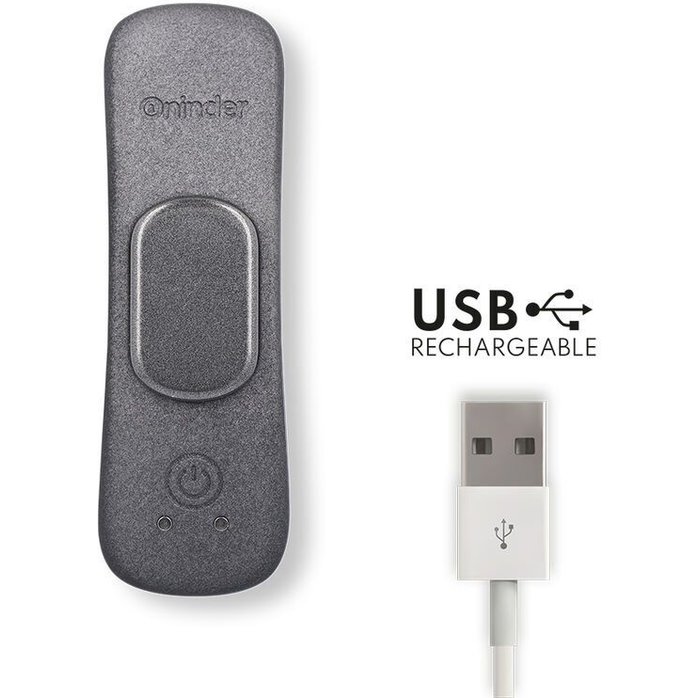 Черный перезаряжаемый вибратор в трусики с управлением через приложение. Фотография 2.