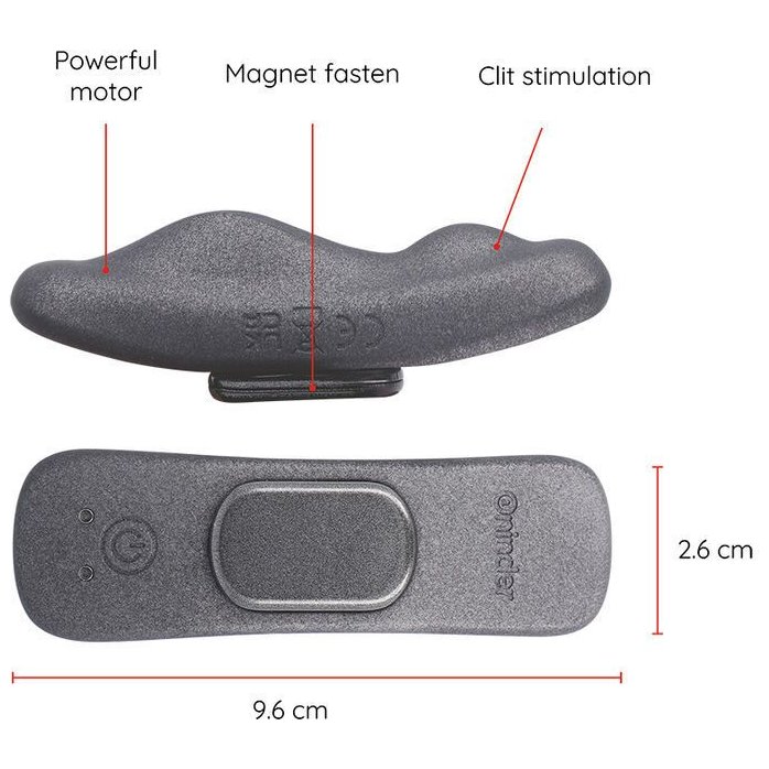 Черный перезаряжаемый вибратор в трусики с управлением через приложение. Фотография 6.