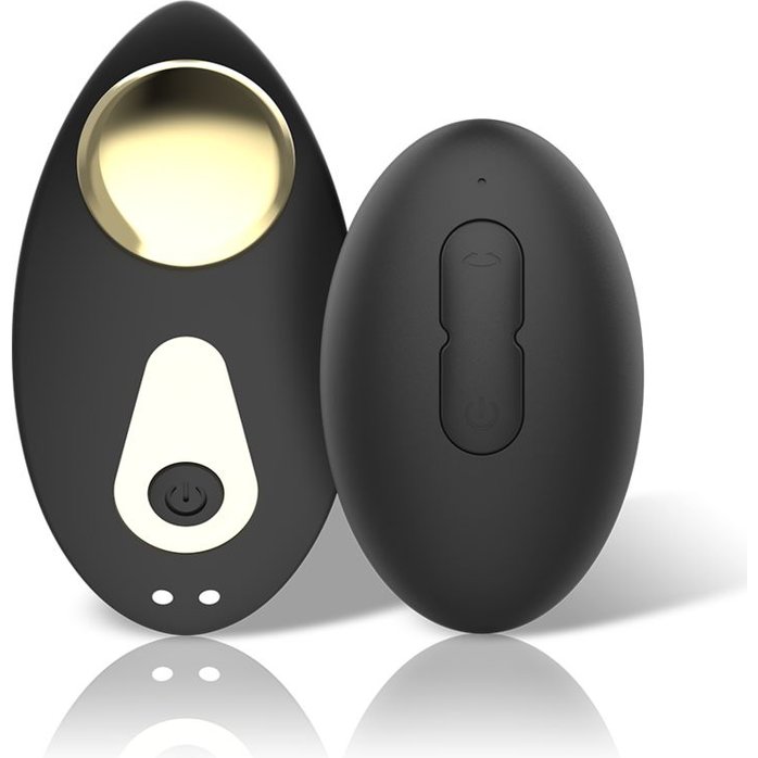 Черный перезаряжаемый вибратор в трусики с пультом ДУ