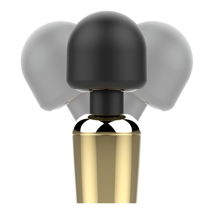 Золотисто-черный wand-вибратор - 30 см. Фотография 3.