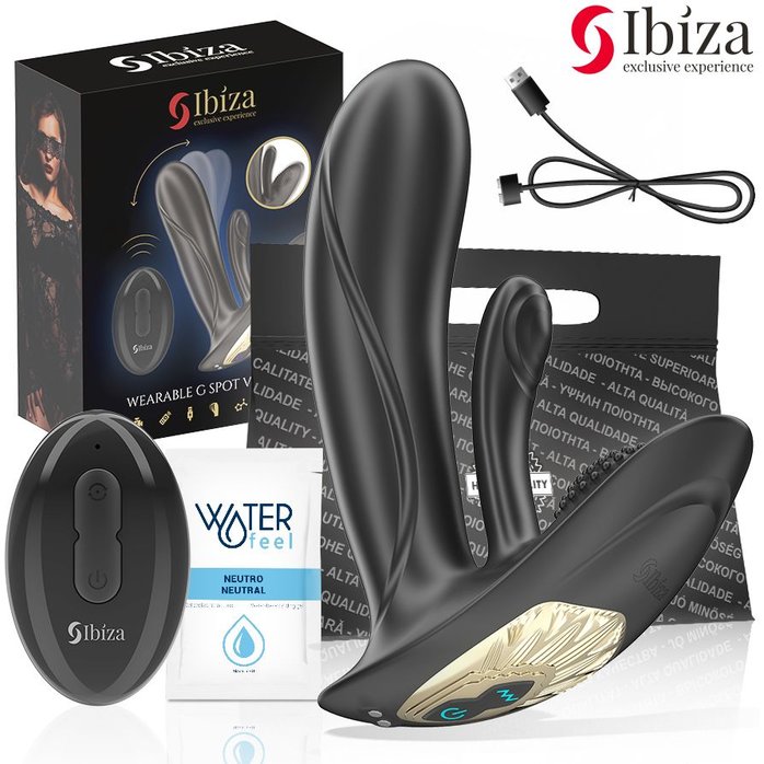 Черный вибратор для ношения с 10 режимами вибрации и колебаний. Фотография 2.