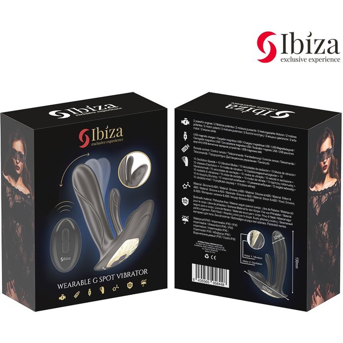 Черный вибратор для ношения с 10 режимами вибрации и колебаний. Фотография 3.