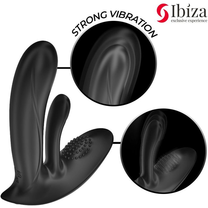 Черный вибратор для ношения с 10 режимами вибрации и колебаний. Фотография 4.