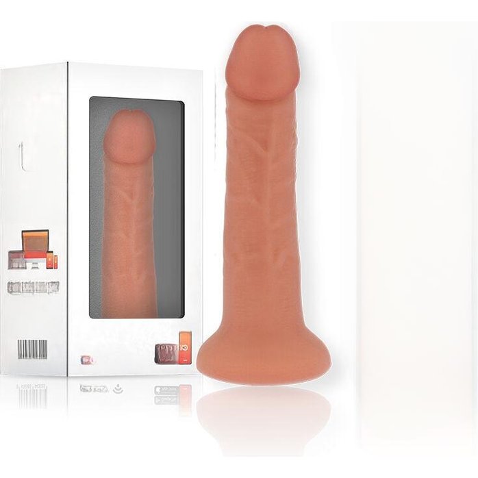 Телесный реалистичный вибратор с управлением через приложение - 22 см. Фотография 3.