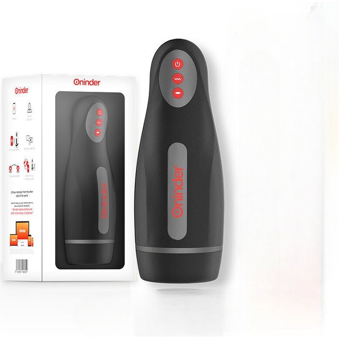 Черный автоматический мастурбатор с управлением через приложение. Фотография 3.