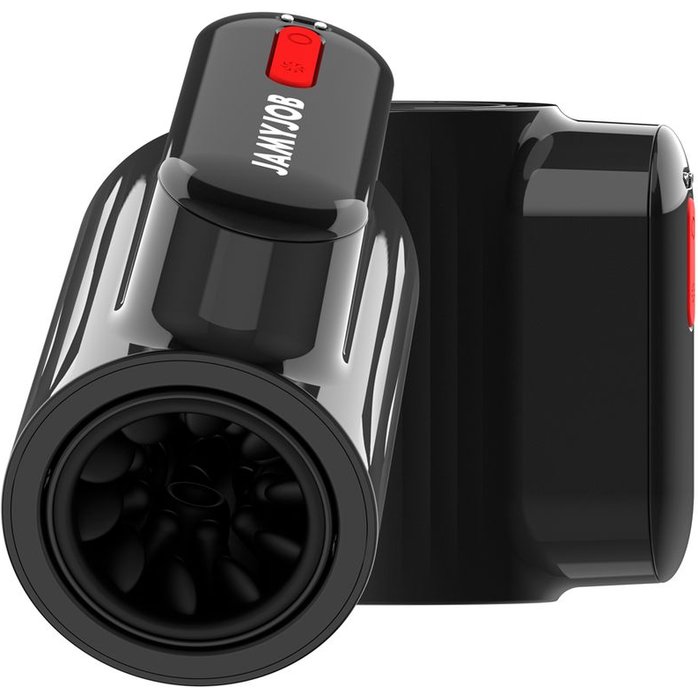 Черный автоматический мастурбатор с режимами поступательных движений и ротации. Фотография 3.