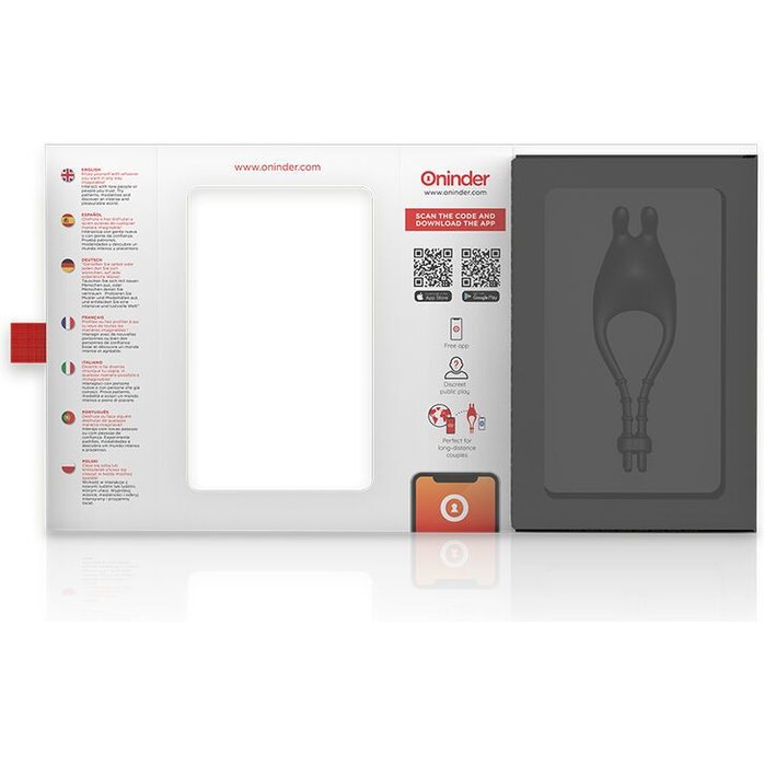 Черное эрекционное виброкольцо с управлением через приложение. Фотография 5.