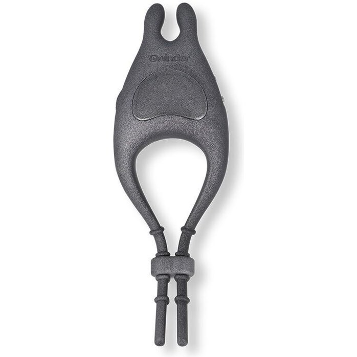 Черное эрекционное виброкольцо с управлением через приложение