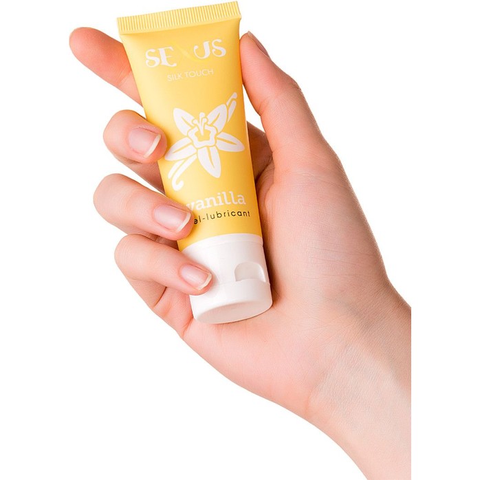 Гель-лубрикант на водной основе с ароматом ванили Silk Touch Vanilla - 50 мл - Sexus Lubricant. Фотография 4.
