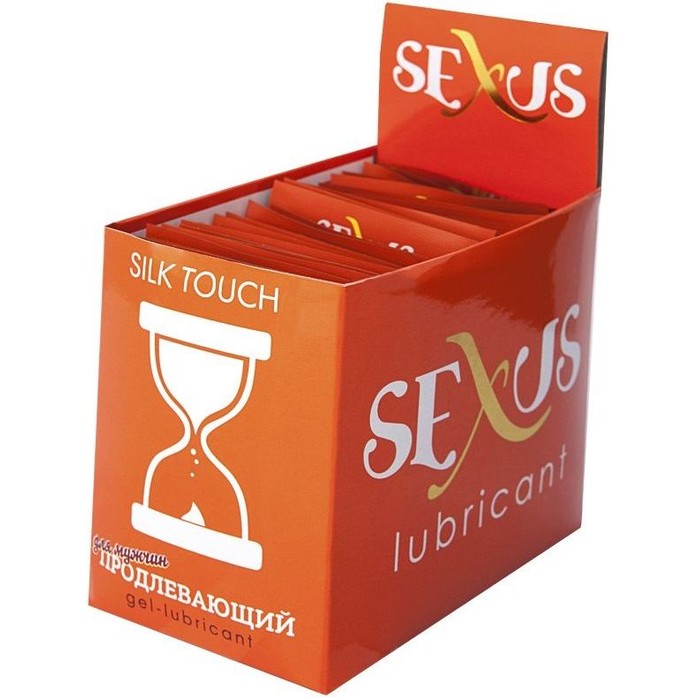 Набор из 50 пробников продлевающей гель-смазки на водной основе Silk Touch Prolong по 6 мл. каждый - Sexus Lubricant