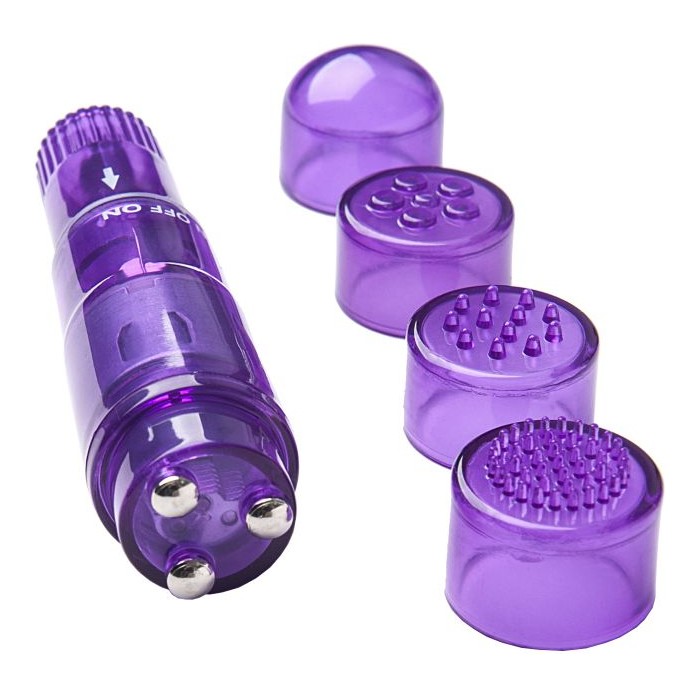 Фиолетовая виброракета Erotist с 4 насадками. Фотография 2.