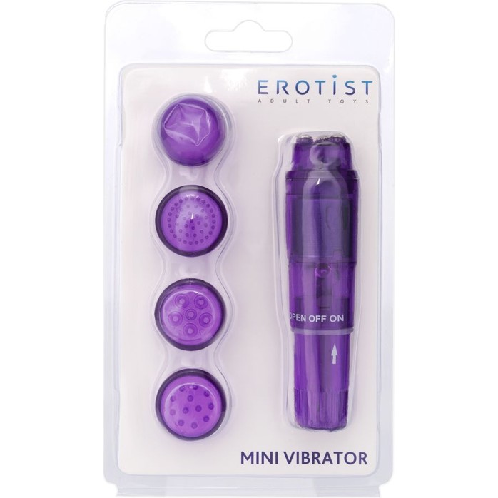 Фиолетовая виброракета Erotist с 4 насадками. Фотография 3.