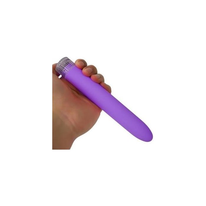 Фиолетовый классический вибромассажер Climax Smooth - 15,2 см - Climax. Фотография 2.