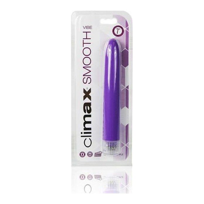 Фиолетовый классический вибромассажер Climax Smooth - 15,2 см - Climax. Фотография 4.