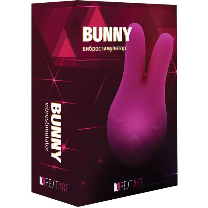 Ярко-розовый вибростимулятор Bunny с ушками. Фотография 5.