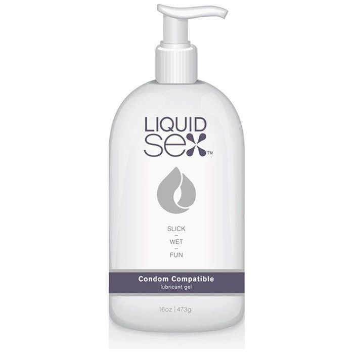 Лубрикант для использования поверх презерватива Liquid Sex Condom Compatible Lubricant Gel - 473 мл - Liquid Sex