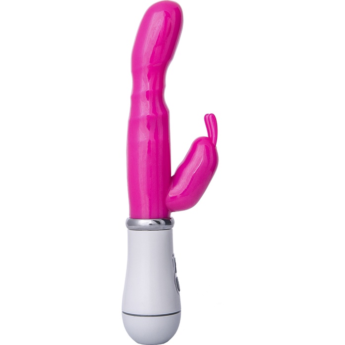 Ярко-розовый вибратор ToyFa A-toys с клиторальным стимулятором - 20 см. Фотография 5.