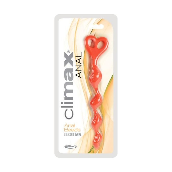 Анальная цепочка Climax Anal Silicone Swirl - 27 см - Climax. Фотография 2.