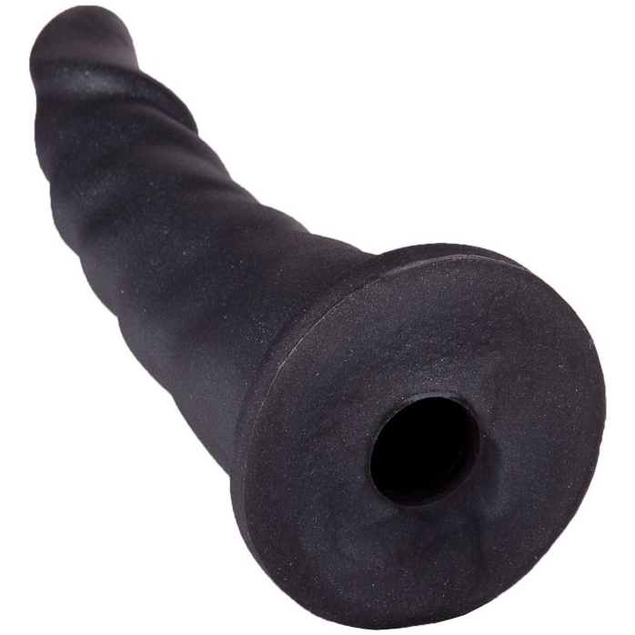 Женский страпон с чёрной насадкой и вагинальной пробкой - 18,5 и 10,5 см - Для двоих + HARNESS WOMAN STRAP. Фотография 5.