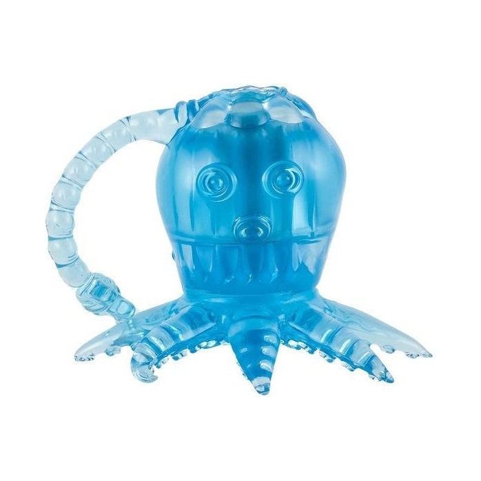 Голубой вибростимулятор в виде осьминога