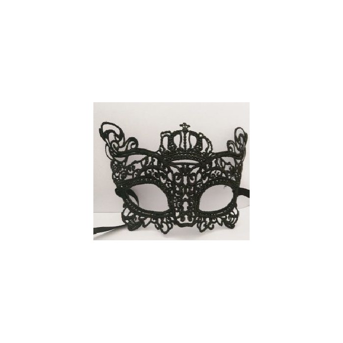 Кружевная маска в венецианском стиле с маленькой короной. Фотография 2.