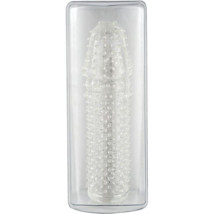 Прозрачная закрытая насадка с шишечками - 14,5 см. Фотография 2.