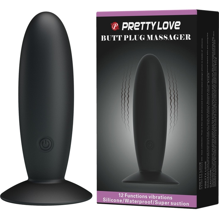 Анальная пробка с вибрацией Butt Plug Massager - 11 см - Pretty Love. Фотография 8.