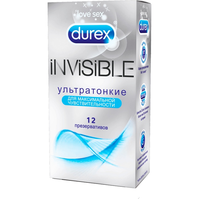 Ультратонкие презервативы Durex Invisible - 12 шт