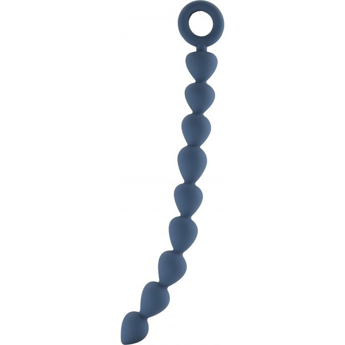 Синяя анальная цепочка Bead Chain - 24,9 см - Mjuze. Фотография 2.