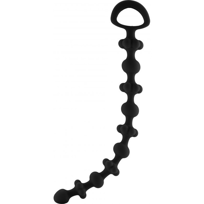 Чёрная анальная цепочка Royal Chain - 26 см - Mjuze. Фотография 2.