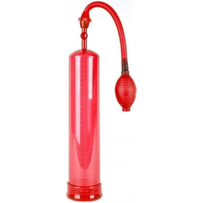 Красная вакуумная помпа Augment Pump - Shots Toys
