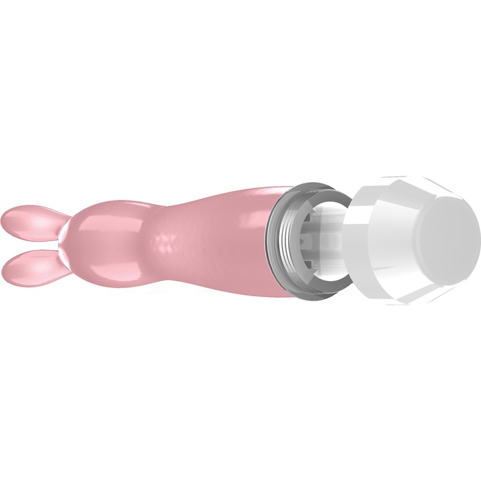 Розовый вибратор с ушками Lena - 17,2 см - Loveline. Фотография 5.