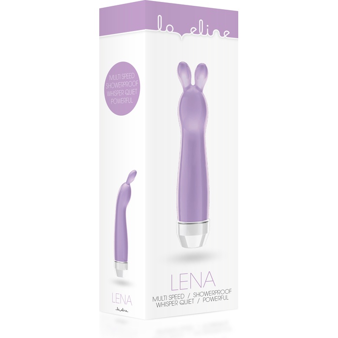 Фиолетовый вибратор с ушками Lena - 17,2 см - Loveline. Фотография 6.