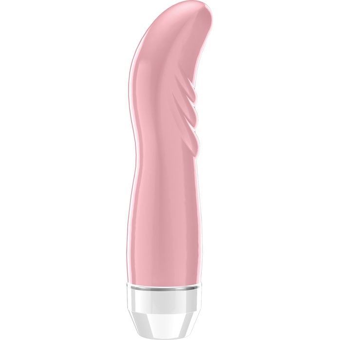 Розовый вибратор Liora с изогнутой головкой - 15,1 см - Loveline