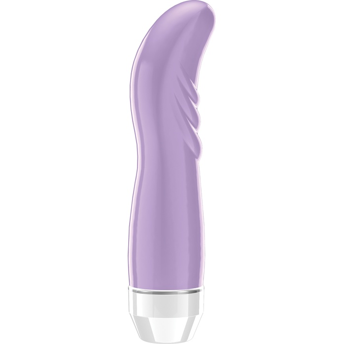Фиолетовый вибратор Liora с изогнутой головкой - 15,1 см - Loveline