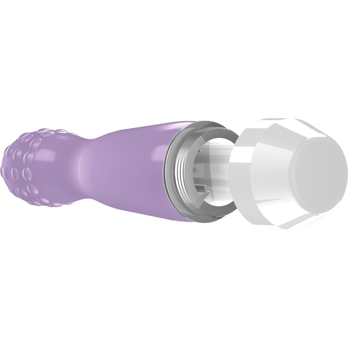 Фиолетовый вибратор Lowri с покрытой шишечками головкой - 15 см - Loveline. Фотография 2.