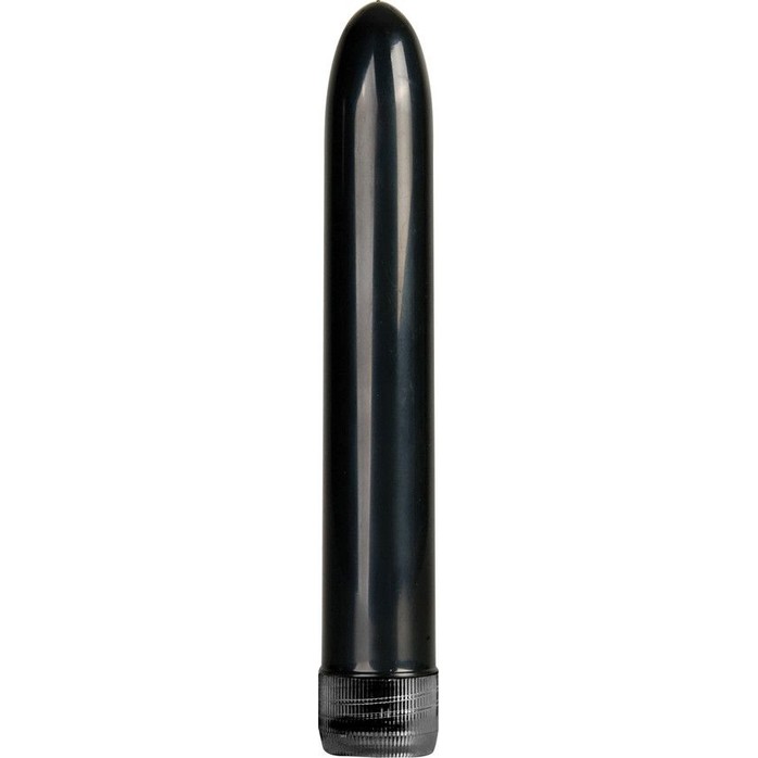 Чёрный классический вибратор Super Vibe - 17,2 см - Shots Toys