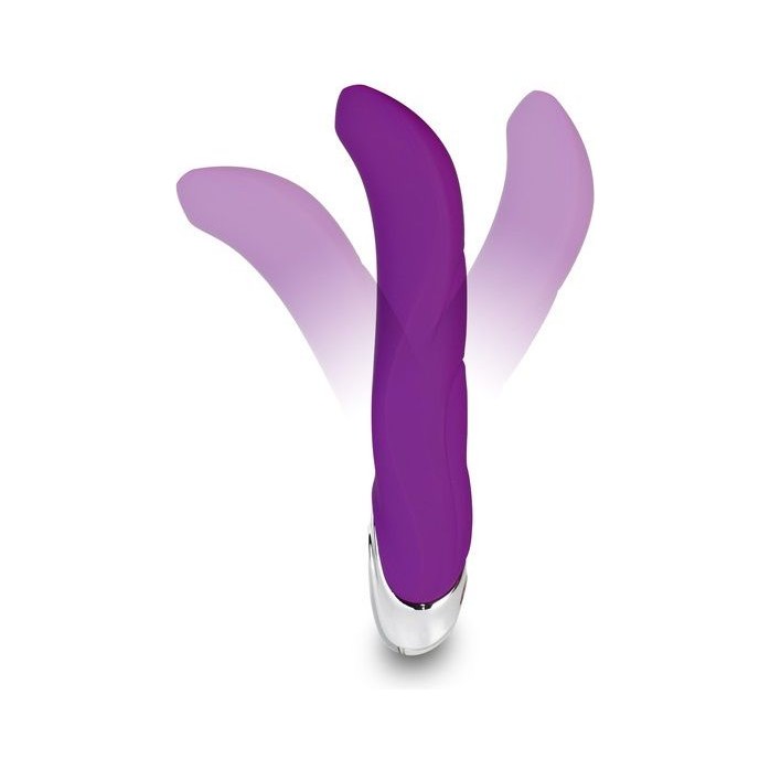 Фиолетовый вибратор The Olympia с загнутым кончиком - 18,5 см - Shots Toys. Фотография 3.