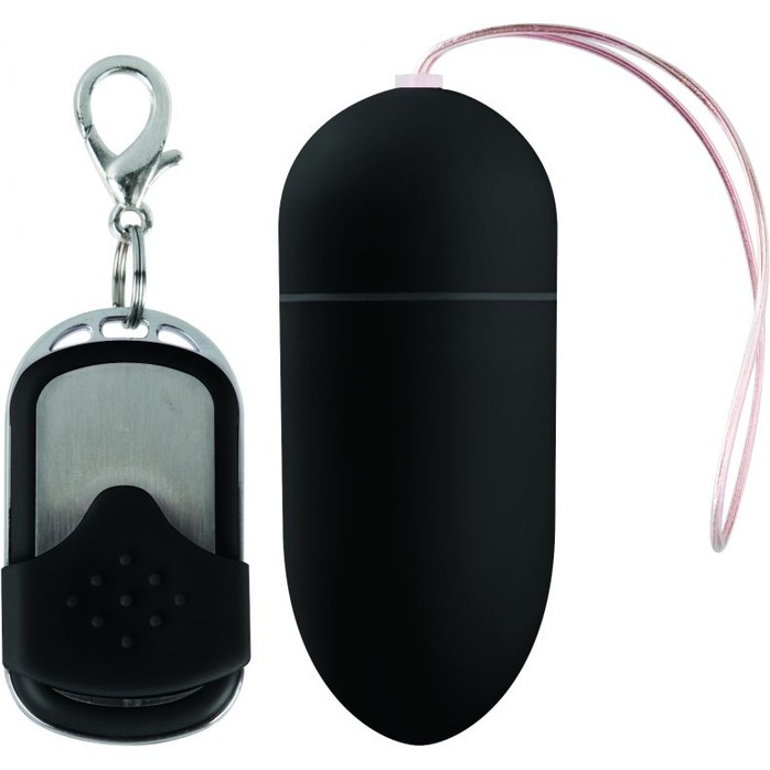 Чёрное виброяйцо 10 Speed Remote Vibrating Egg Big с пультом ДУ - Shots Toys