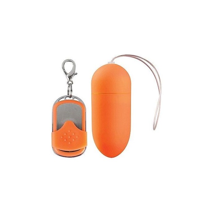Оранжевое виброяйцо 10 Speed Remote Vibrating Egg Big с пультом ДУ - Shots Toys