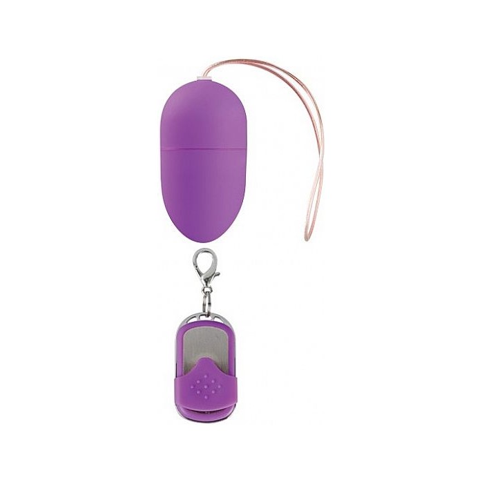 Фиолетовое виброяйцо 10 Speed Remote Vibrating Egg Medium с пультом ДУ - Shots Toys