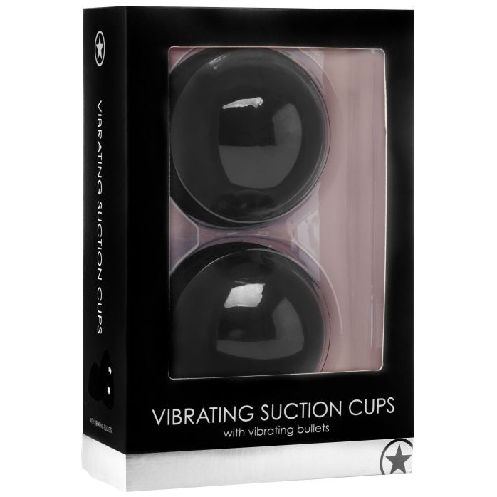 Чёрные вакуумные присоски с вибрацией Vibrating Suction Cup - Ouch!. Фотография 2.